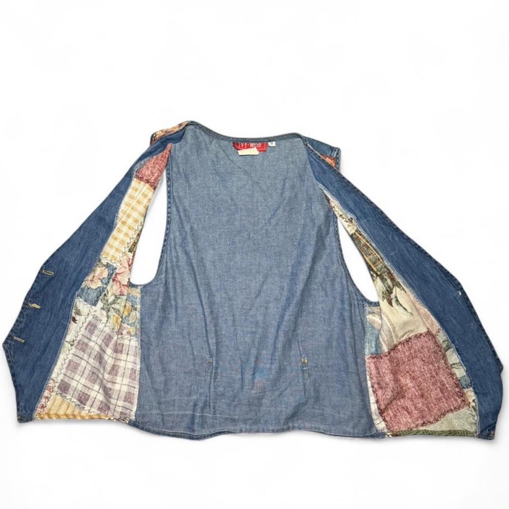 Vintage Patchwork Pattern Vest - image 4
